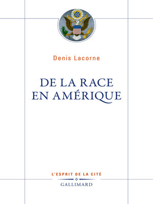 cover image of De la race en Amérique